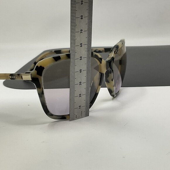 Prada SPR10V-F 511-757 Ivory Havana Square Sunglasses Scratched Lenses main image 14